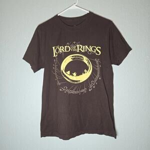 VTG Lord Of Rings Warner Bros Studio Tour Hollywood Brown Shirt sz L Rare